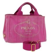 Pre-owned Canvas prada-bags Prada Vintage , Pink , Dames