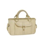 Pre-owned Leather handbags Celine Vintage , Beige , Dames