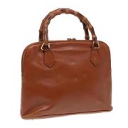 Pre-owned Leather gucci-bags Gucci Vintage , Brown , Dames