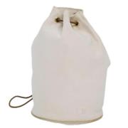 Pre-owned Canvas shoulder-bags Hermès Vintage , White , Dames