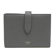 Pre-owned Leather wallets Celine Vintage , Gray , Dames