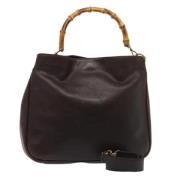 Pre-owned Leather shoulder-bags Gucci Vintage , Black , Dames