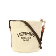 Pre-owned Canvas crossbody-bags Hermès Vintage , Beige , Dames