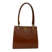 Pre-owned Leather shoulder-bags Salvatore Ferragamo Pre-owned , Brown ...