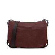 Pre-owned Leather shoulder-bags Hermès Vintage , Red , Dames