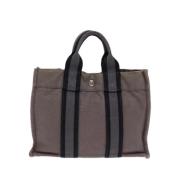 Pre-owned Cotton handbags Hermès Vintage , Gray , Dames