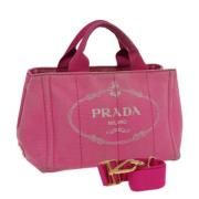 Pre-owned Canvas prada-bags Prada Vintage , Pink , Dames