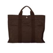 Pre-owned Cotton handbags Hermès Vintage , Brown , Dames