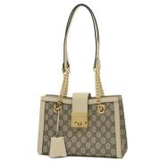 Pre-owned Leather gucci-bags Gucci Vintage , Beige , Dames