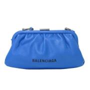 Pre-owned Leather balenciaga-bags Balenciaga Vintage , Blue , Dames