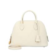 Pre-owned Leather handbags Hermès Vintage , White , Dames