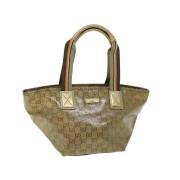 Pre-owned Canvas gucci-bags Gucci Vintage , Beige , Dames