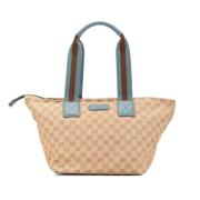 Pre-owned Canvas totes Gucci Vintage , Beige , Dames