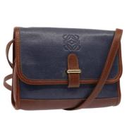 Pre-owned Leather shoulder-bags Loewe Pre-owned , Blue , Dames