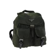 Pre-owned Nylon backpacks Prada Vintage , Green , Dames