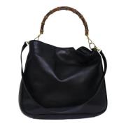 Pre-owned Leather handbags Gucci Vintage , Black , Dames