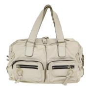 Pre-owned Leather handbags Chloé Pre-owned , White , Dames