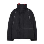 Zwarte Parka Jas Aw23 Balenciaga , Black , Heren