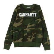 Camo Crewneck Sweatshirt Laurel/White Carhartt Wip , Multicolor , Here...