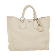 Pre-owned Leather prada-bags Prada Vintage , White , Dames