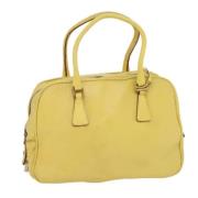 Pre-owned Leather prada-bags Prada Vintage , Yellow , Dames