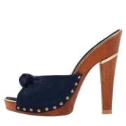 Pre-owned Suede sandals Jimmy Choo Pre-owned , Blue , Dames