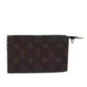 Pre-owned Canvas pouches Louis Vuitton Vintage , Brown , Dames