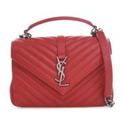 Pre-owned Leather handbags Yves Saint Laurent Vintage , Red , Dames