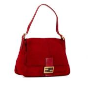 Pre-owned Suede shoulder-bags Fendi Vintage , Red , Dames