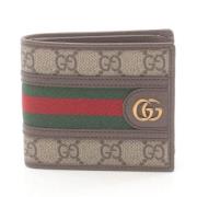 Pre-owned Leather wallets Gucci Vintage , Beige , Dames