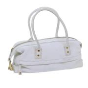 Pre-owned Leather celine-bags Celine Vintage , White , Dames