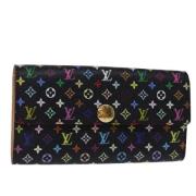 Pre-owned Canvas wallets Louis Vuitton Vintage , Black , Dames