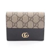 Pre-owned Leather wallets Gucci Vintage , Beige , Dames