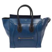 Pre-owned Leather totes Celine Vintage , Blue , Dames