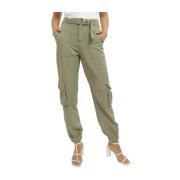 Cargo Broek Licht Mos Synthetisch Lyocell Guess , Green , Dames