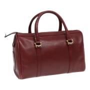 Pre-owned Leather handbags Cartier Vintage , Red , Dames