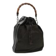 Pre-owned Nylon handbags Gucci Vintage , Brown , Dames