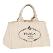 Pre-owned Canvas prada-bags Prada Vintage , Beige , Dames