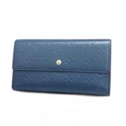 Pre-owned Fabric wallets Louis Vuitton Vintage , Blue , Heren