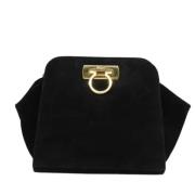 Pre-owned Suede shoulder-bags Salvatore Ferragamo Pre-owned , Black , ...