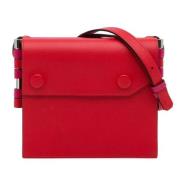 Pre-owned Leather shoulder-bags Hermès Vintage , Red , Dames