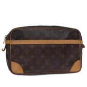 Pre-owned Canvas clutches Louis Vuitton Vintage , Brown , Dames