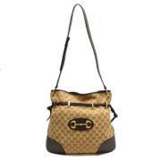 Pre-owned Canvas gucci-bags Gucci Vintage , Beige , Dames