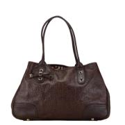 Pre-owned Leather gucci-bags Gucci Vintage , Brown , Dames