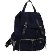 Pre-owned Nylon backpacks Burberry Vintage , Blue , Dames