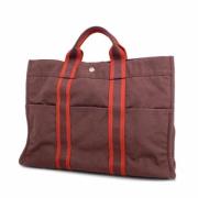 Pre-owned Canvas totes Hermès Vintage , Red , Dames