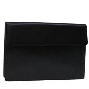 Pre-owned Leather clutches Yves Saint Laurent Vintage , Black , Dames