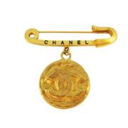 Pre-owned Metal chanel-jewelry Chanel Vintage , Yellow , Dames