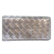 Pre-owned Leather wallets Bottega Veneta Vintage , Gray , Dames