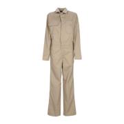 Woestijnzand Jumpsuit met Ritssluiting Dickies , Beige , Heren